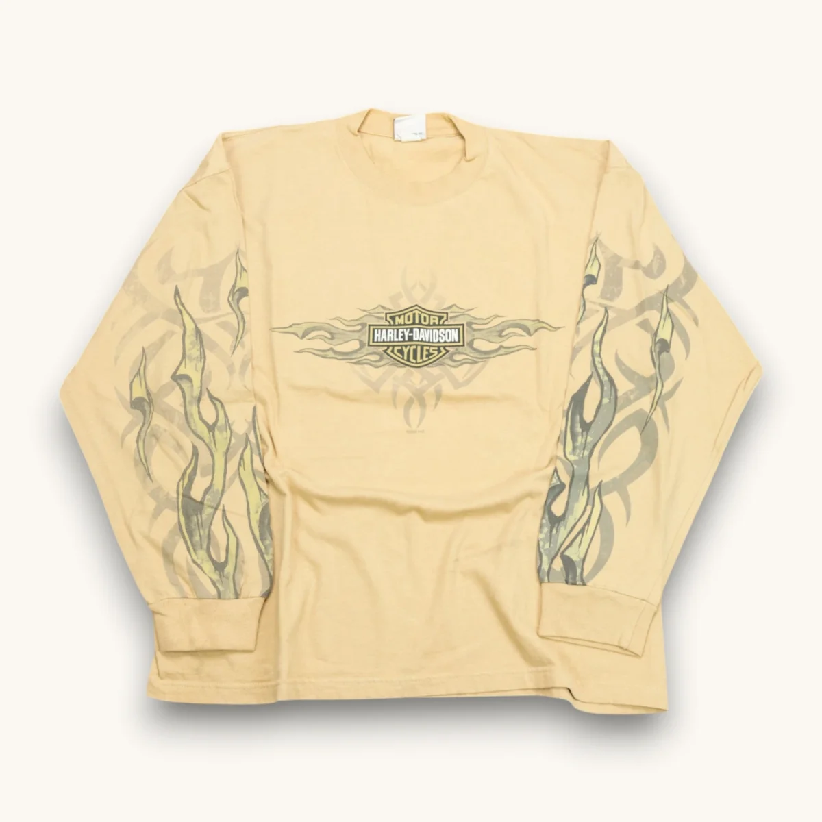 Tan Tribal Barrel Flames Harley Davidson alternate view