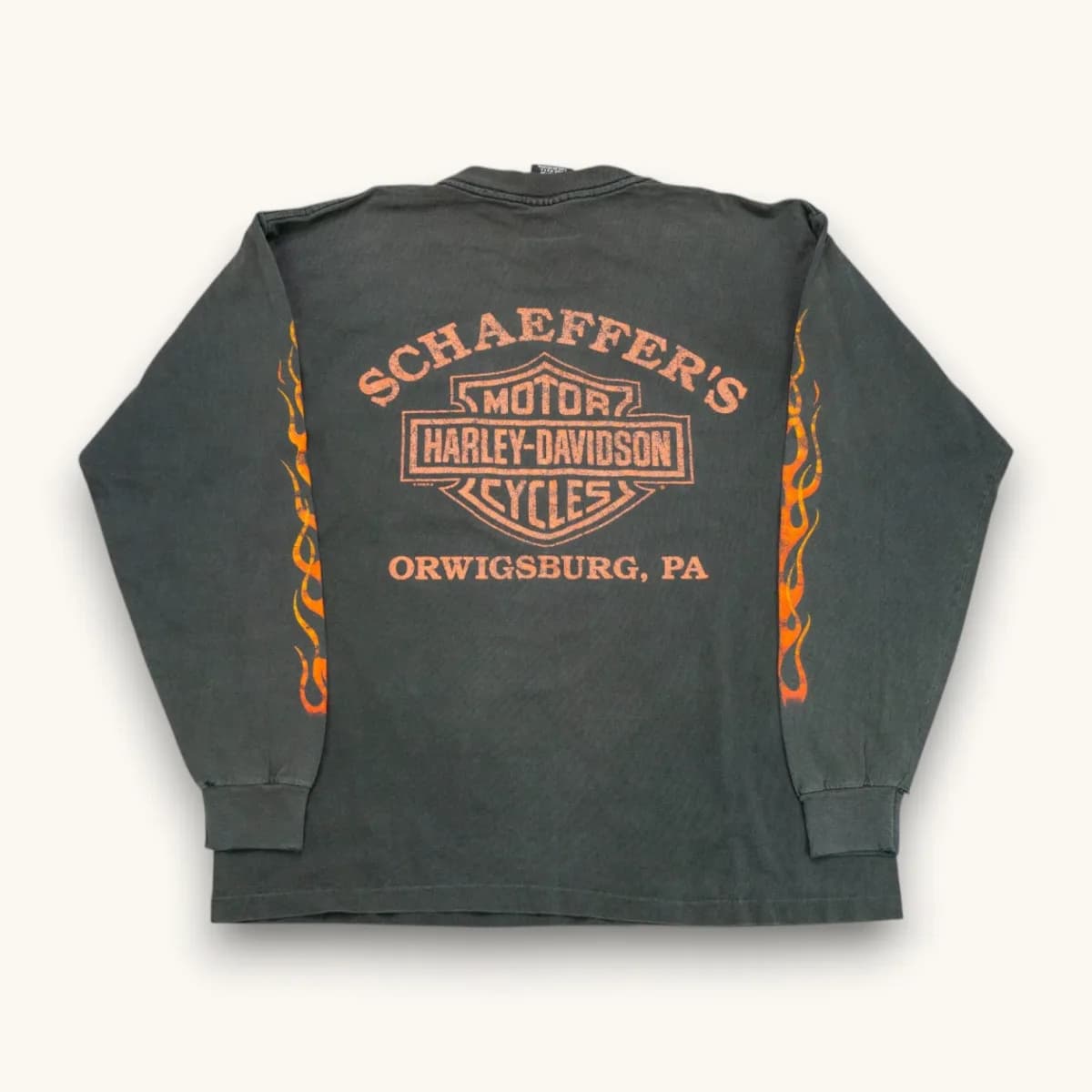 1998 Flame Hits Pocket Longsleeve Harley Davidson alternate view