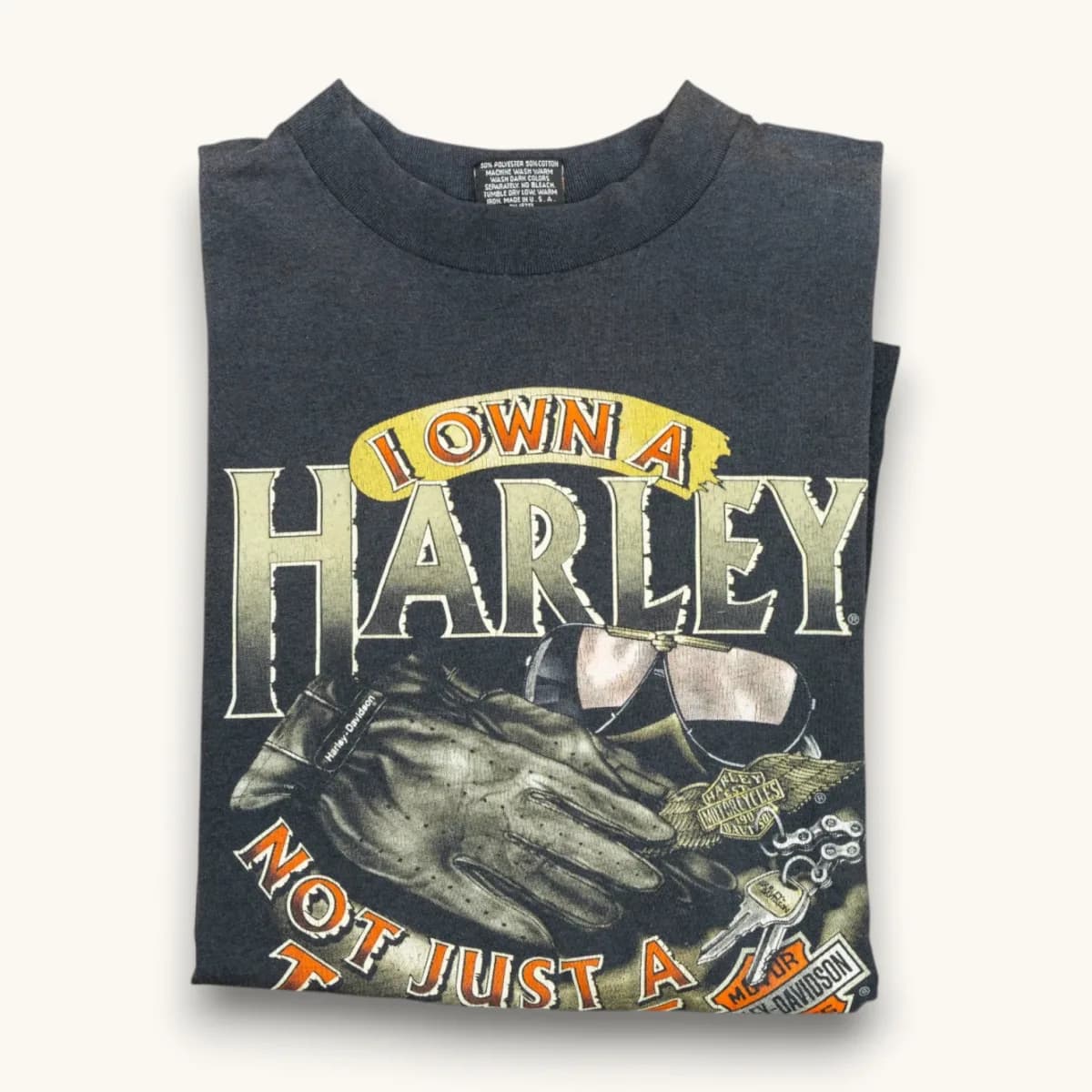 3D Emblem 1991 I Own A Harley Not Just A Shirt