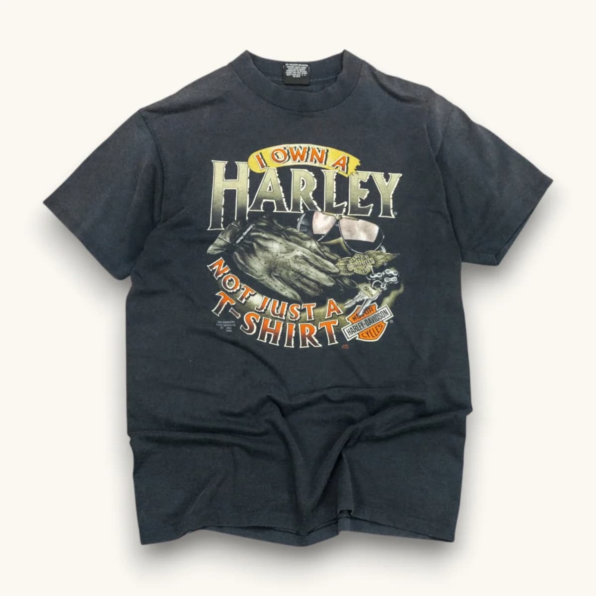 3D Emblem 1991 I Own A Harley Not Just A Shirt alternate view
