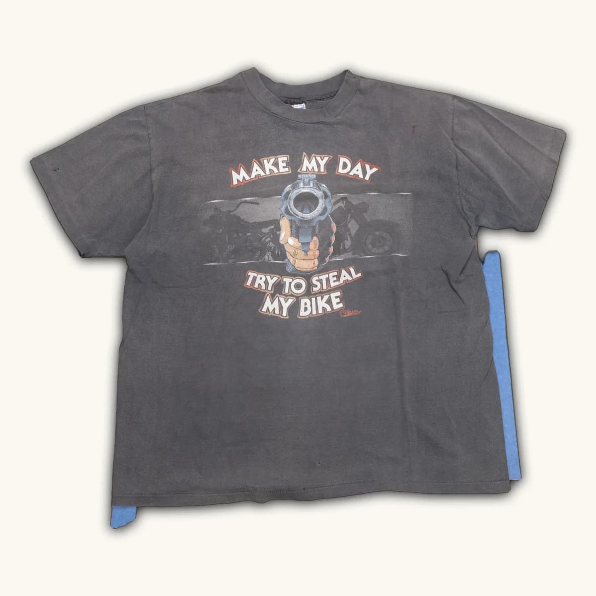 80s Bikers Only Make My Day Revolver Harley Davidson